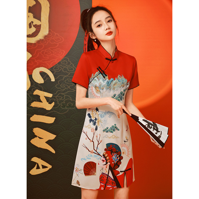 Trendy qipao reimagined: 2024 new chinese style mini dress for petite girls elevate your summer style! Trendy qipao reimagined: 2024 new chinese style mini dress for petite girls elevate your summer style!