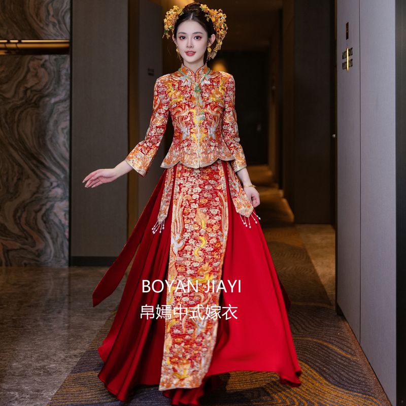 Xiuhe Dress 2026 Chinese-Style Toast Dress, Bride's Dress, Slimming Wedding Dress, Dragon and Phoenix Gown, Wedding Dress, Formal Dress Xiuhe Dress 2026 Chinese-Style Toast Dress, Bride's Dress, Slimming Wedding Dress, Dragon and Phoenix Gown, Wedding Dress, Formal Dress