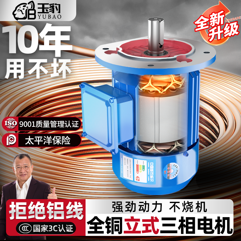 全銅垂直モーター 380v 三相 2/4/6 極モーター水平周波数変換 YE3 国家標準三相非同期モーター