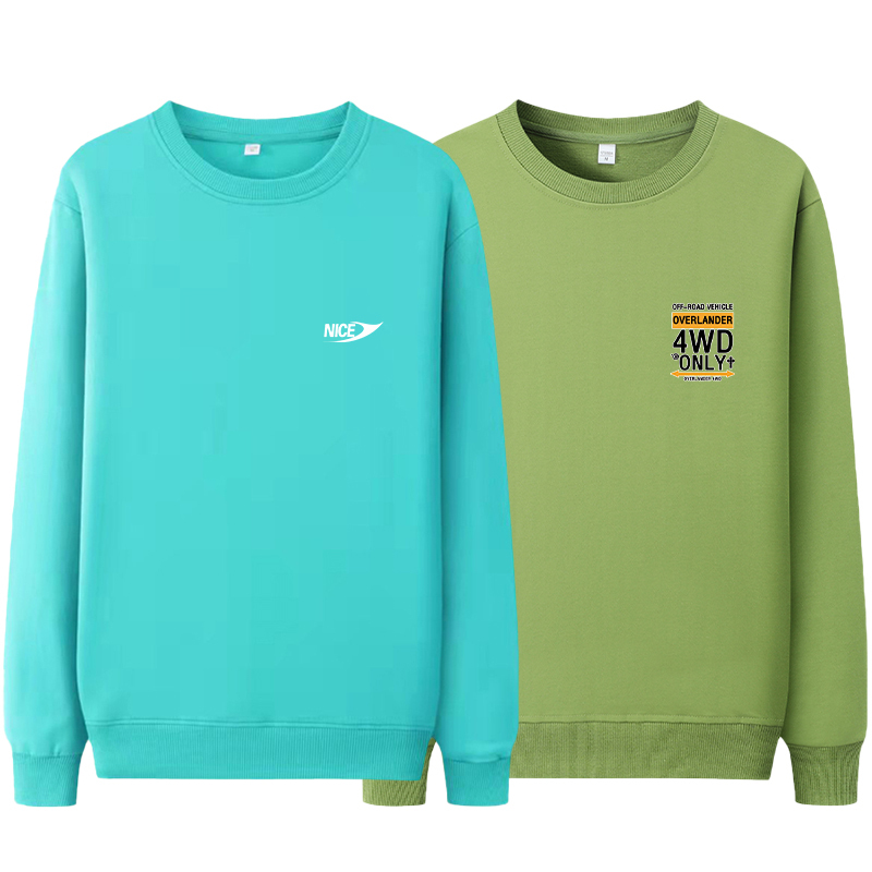 Men's Loose-Fitting Pure Cotton Sweatshirt for Autumn and Winter, Casual Versatile Crew Neck Top, Trendy Long-Sleeve T-Shirt Base Layer ins