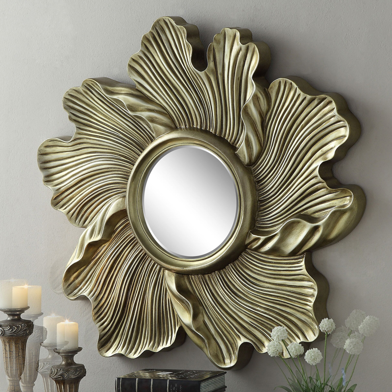 American do old makeup mirror wall mirror wall mirror decoration mirror retro European style mirror fireplace mirror wall-mounted cosmetic mirror custom