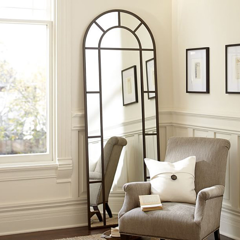 Light luxury floor dressing mirror home full-length mirror wall home hanging wall bedroom living room porch decorative mirror