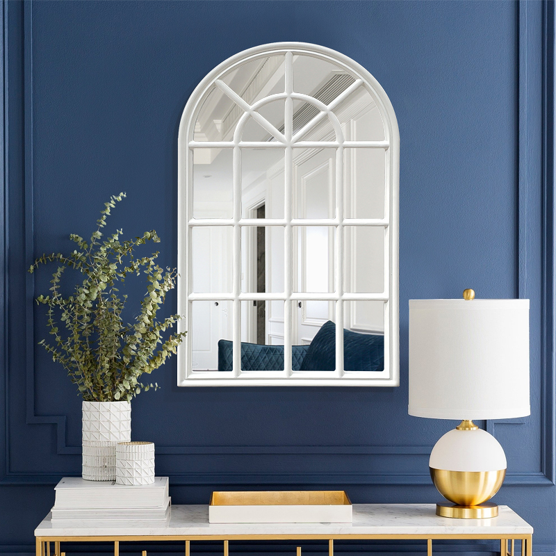 Living room decorative mirror dining room fake window wall dining side mirror simulation wall hanging American hanging mirror background wall entrance mirror