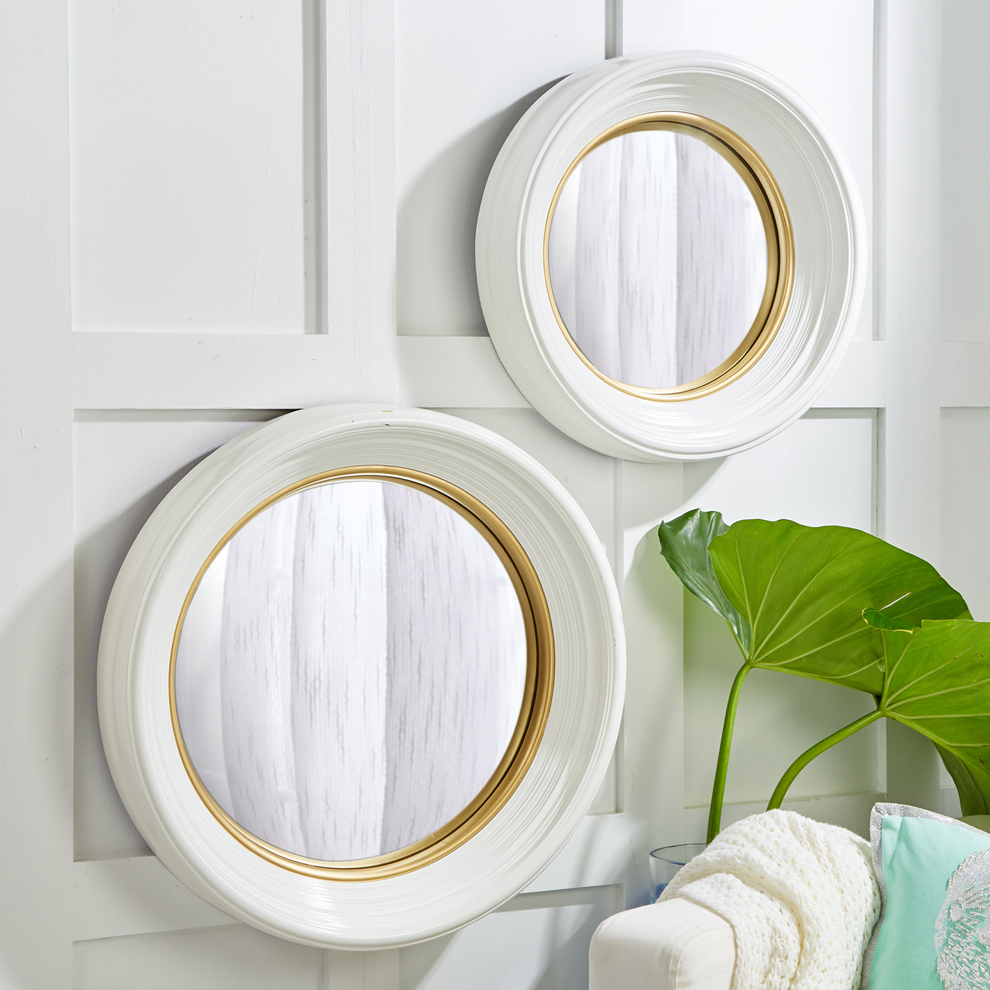 Pastoral wind modern decorative mirror dining side wall wall hanging mirror neoclassical porch mirror creative combination mirror wall decorative mirror