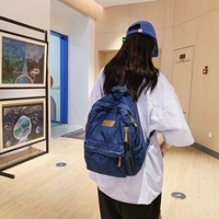 Двойной карман темно -синей боковой стороны