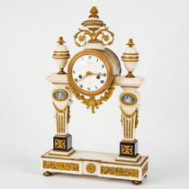 Tim European antiques and Western antiques home decoration collection ornaments marble gilt copper mechanical clock