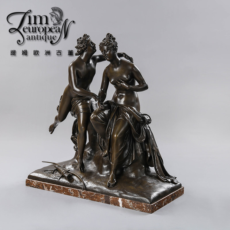 Tim European Antique Atlantic Antiquities Collection Artwork Marble Figures Bronze Sculptures Decoration Pendulum