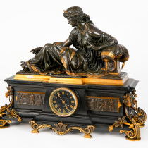 Tim European Antiques Western Antiques French Home Decor Collection Ornaments Mechanical Marble Clock