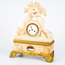 Tim European Antiques Western Antiquities French Home Decoration Collection Ornaments Marble Copper Gilt Mechanical Clock