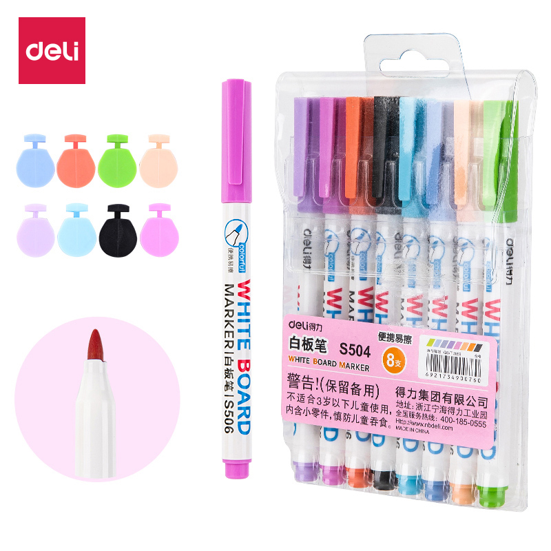 Able color white board pen erasable write children black pen water-based drawing board pen coarse head easy to wipe white board pen teaching demonstration writing board pen teacher use