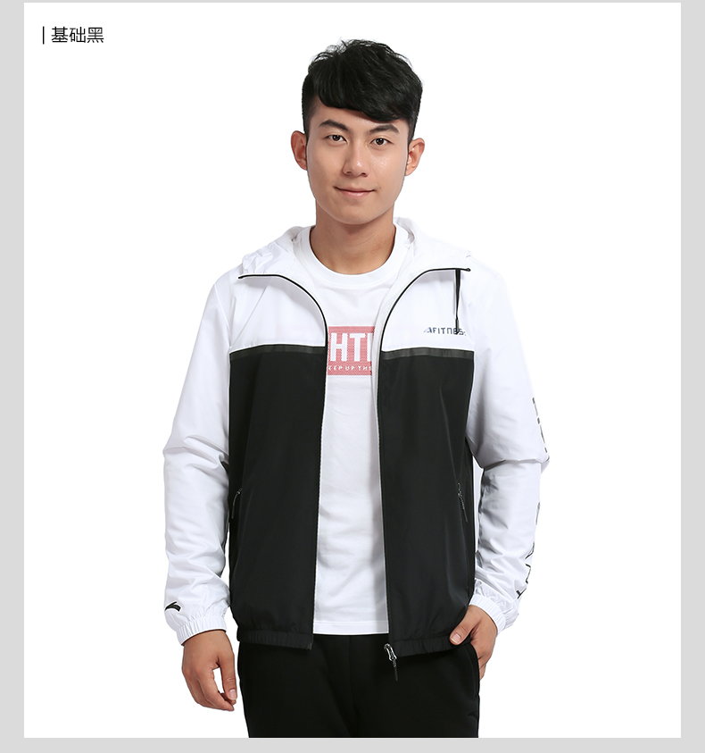 Anta jacket nam 2019 xuân mới dệt đơn áo khoác thời trang áo khoác thể thao giản dị áo khoác trùm đầu áo gió thể thao