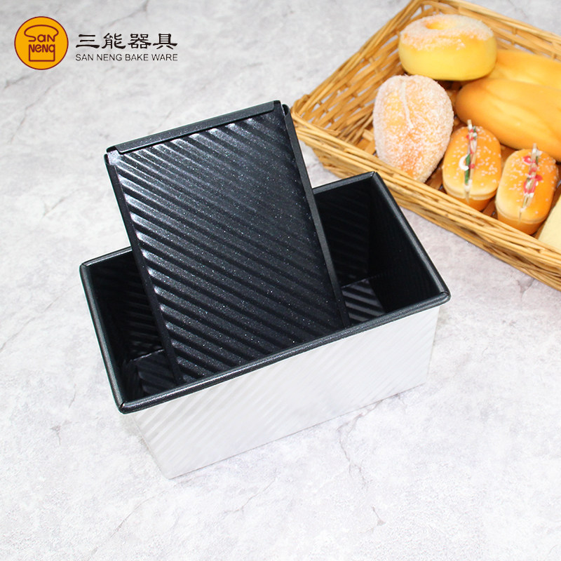 San Toast Mould SN 2055 Cake Toast Box Ripple without adhesive cover 450g Baking Tool