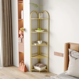 Угловая стойка для гостиной, настенная угловая многослойная полка, напольная, для спальни, дома, кованая перегородка, стеллаж для хранения