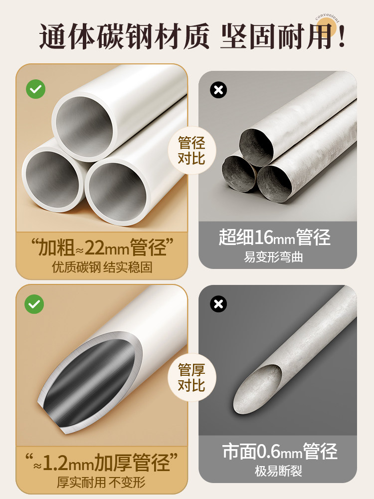 Movable Coat Rack, Floor-Standing, for Bedroom, Home, Room Storage, Hanging Clothes Rack, Bedside, for Placing Clothes at Night