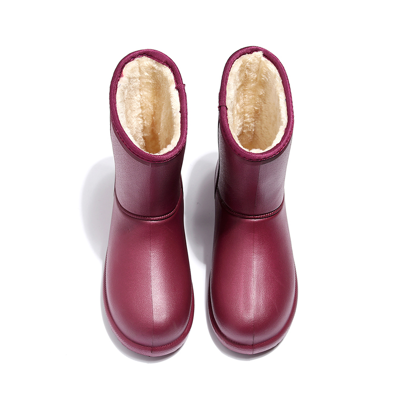 冬季守护者：雨鞋女加绒防滑水鞋加厚保暖防水棉雨靴