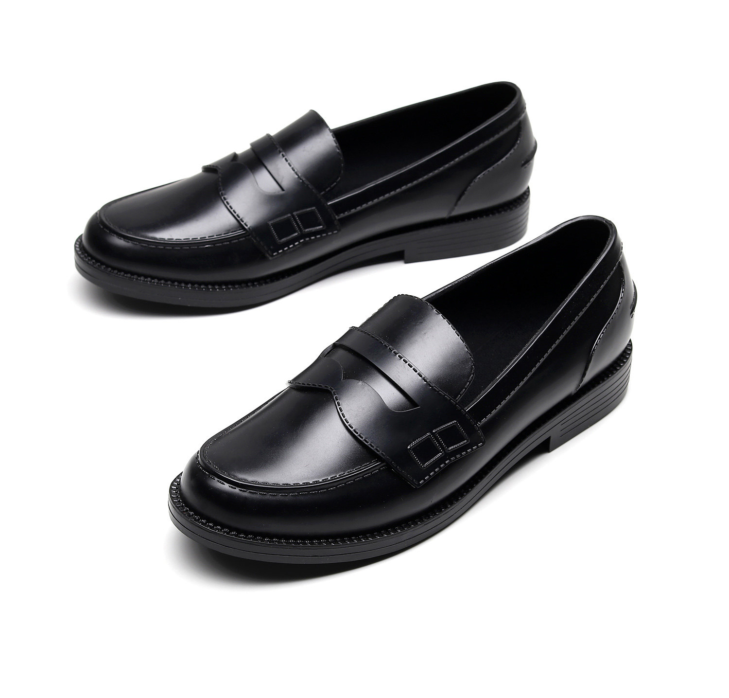 Japan Light Weight One Foot Pedal Rain Shoes Women Adults Lefu Shoes Rain Boots Flat Bottom Low Bunch Of Shallow Drool Shoes Short Barrel Rubber Shoes