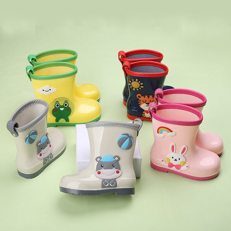 Children's Rain Shoe Boys Children anti-slip light Water Shoe Kindergarten girls Baby set shoes small children Gardown rain boots