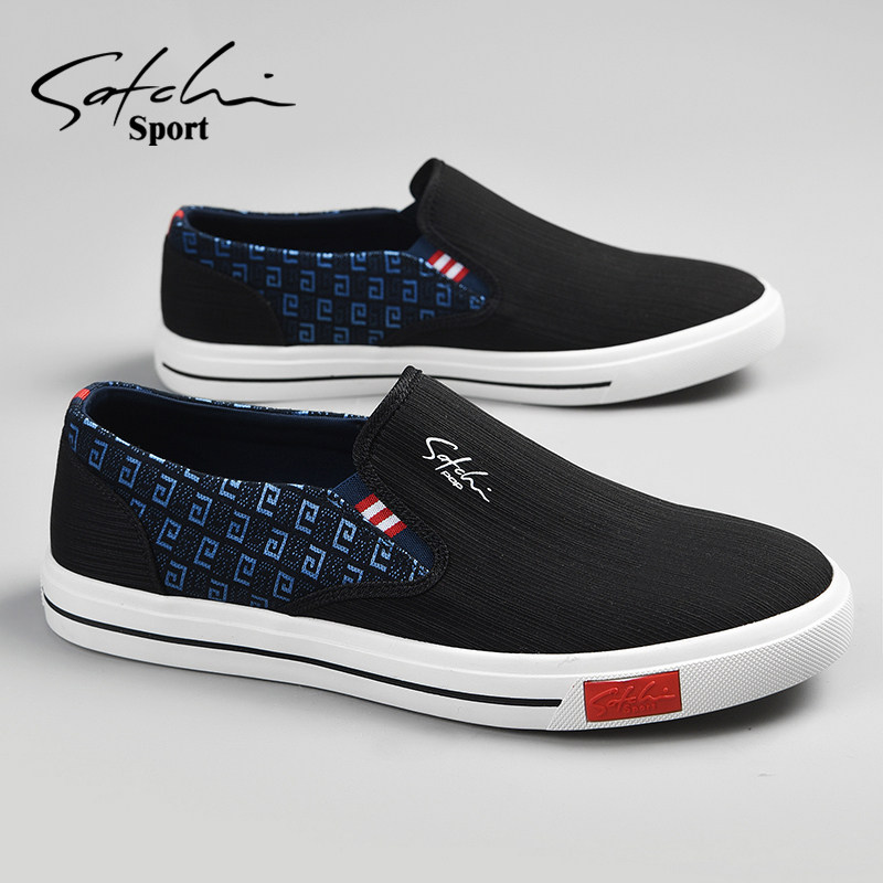 Shachi sports men's shoes autumn and winter new canvas shoes men's casual shoes slip-on cloth shoes fashion trend shoes