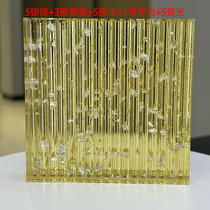 Factory direct supply of light luxury art glass laminated craft tempered glass custom villa hotel screen partition entrance