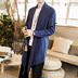 cáp treo cardigan Tang chiếc váy của nam giới Trung Quốc man gió xu hướng quần áo thương hiệu retro gió quốc gia rắn màu trong mũi chiếc áo khoác dài. 