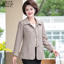 Mother autumn thin coat 2020 new 40 years old 50 middle-aged women Spring Autumn small suit foreign style short coat