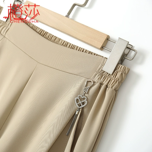 Весенние штаны для матери, тонкая летняя одежда, высокая талия, для среднего возраста