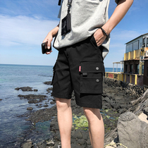 Mens shorts summer loose casual Joker overalls sports ins trendy brand middle pants thin five-point pants