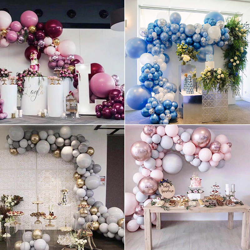 Macarons Balloon Chain Wedding Scene Birthday Party Background Wall Tennis Red Shop Opening Arch Decoration Arrangement