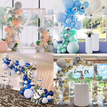 Macaron balloon chain opening arch shop 100 days birthday party graduation background wall creative decoration package