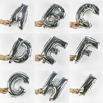 16-inch silver alphanumeric aluminum balloon wedding room Full Moon 100 days birthday party decoration supplies