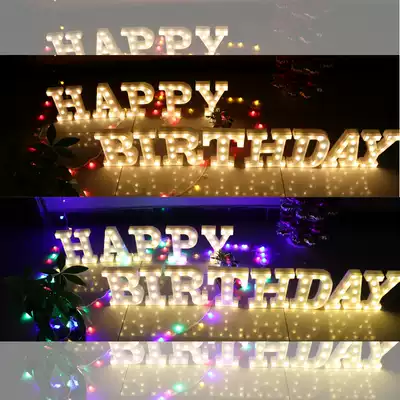 LED number letter light surprise romantic proposal confession scene props birthday arrangement party creative decoration