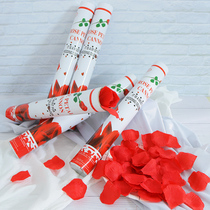 Hand-held salute fireworks ribbon spray rose petals wedding welcome shop festive opening ceremony supplies