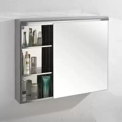 Stainless steel bathroom mirror cabinet mirror box dressing room storage cabinet wall cabinet 8001