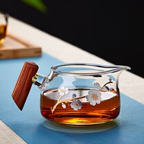 Net Red Justice Cup Delicate wood to thicken the glass Thickened Tea Leak Integrated Sunday Tea Sea Filter Sub Tea tea Tea Tea Tea Tea Tea Tea Tea