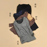 Phụ nữ mùa thu và mùa đông với miếng đệm ngực và đồ lót nhiệt cashmere mỏng dày một ly mặc áo ngực đáy quần áo mùa thu