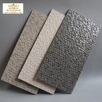 Modern Nordic grey small hexagonal wall brick 300x600 catering shop background tiles balcony patio rugged wall brick