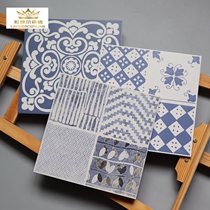 Minimalist modern green flower porcelain flower brick 300x300 living-room background wall kitchen and kitchen tile bathroom balcony antique floor tiles