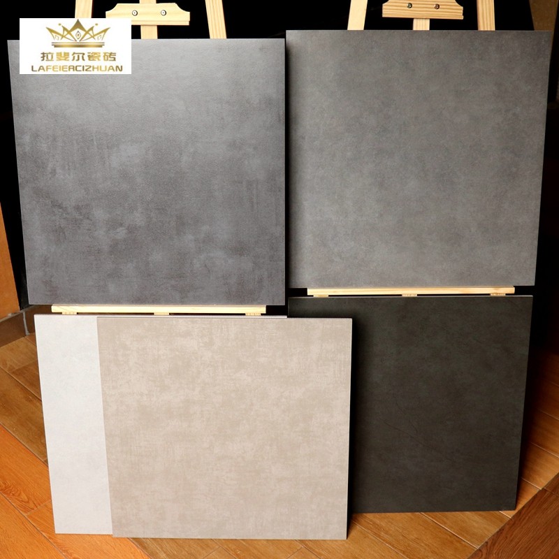 Gray floor tile vintage cement brick 600x600 living room non-slip tile antique tile 800x800 cosmetic room wall tile