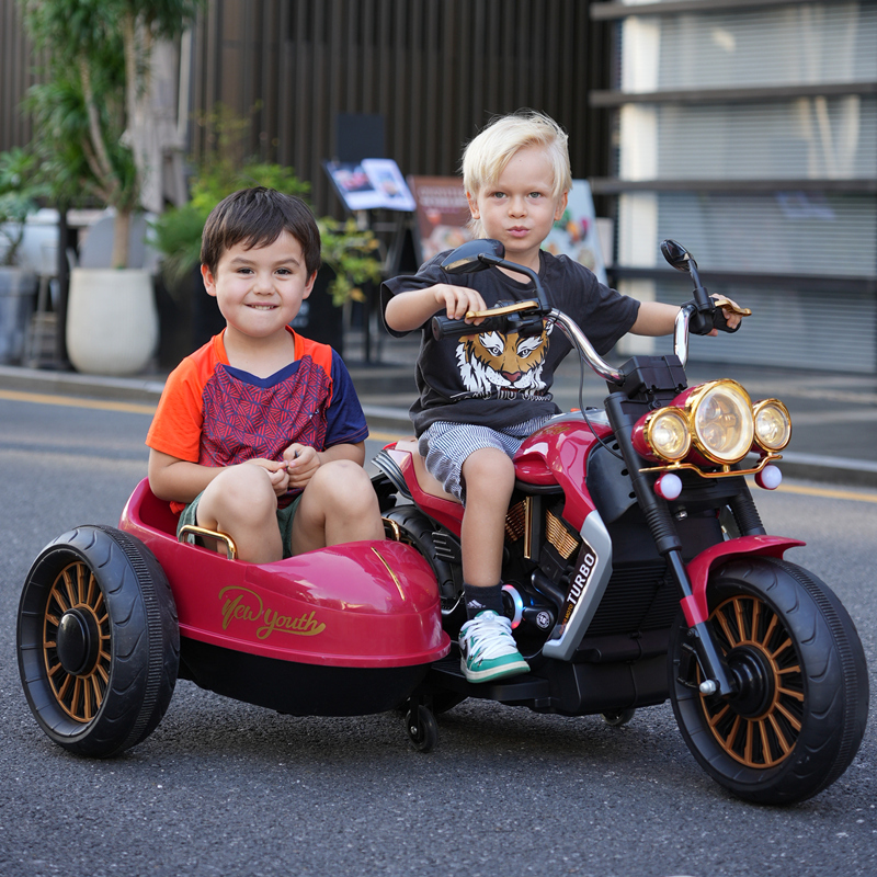 Harley Children's Electric Motorcycle, Two-Seater Toy Car, Gift, Rechargeable Side-Tricycle Harley Children's Electric Motorcycle, Two-Seater Toy Car, Gift, Rechargeable Side-Tricycle