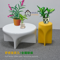 Nordic Modern Light Lavish Creative Rochburg GRP Baking Lacquered Round SILENT STYLE LIVING ROOM BEDROOM POLE MINIMALIST TEA TABLE