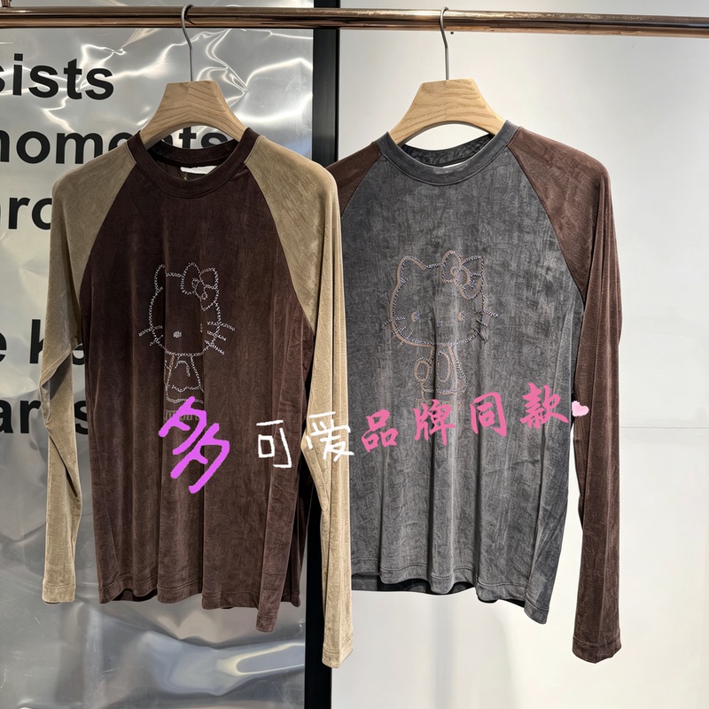 2026 Autumn New Kt Loose Round Neck Long Sleeve T-Shirt for Women Bdt3Yd3214 Unpredictable Melody