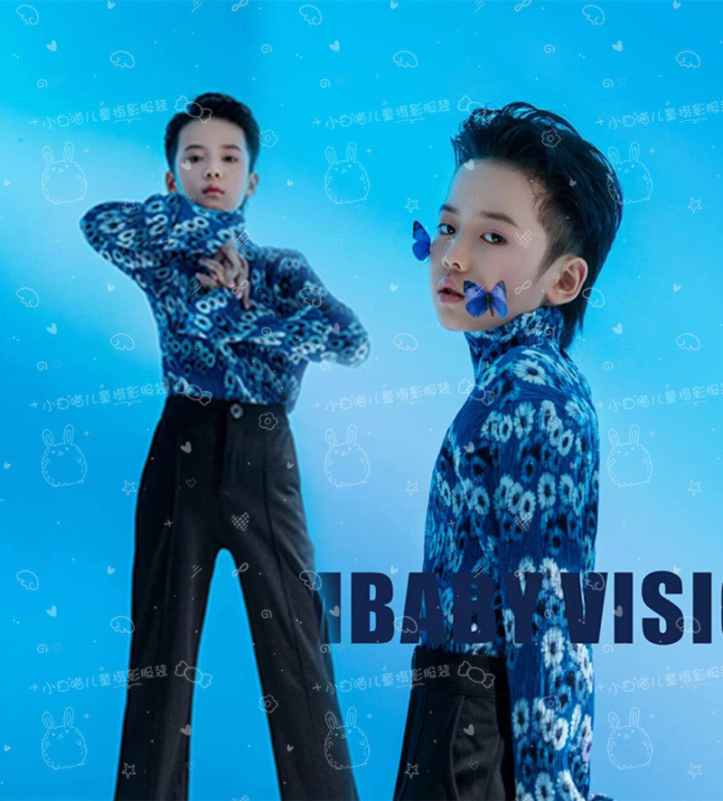 21 New Children's Photography Exhibition Big Children's Art Photo Studio Personalized Photo Model Card Magazine Cover Shooting Catwalk