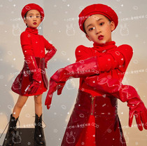 Girls personality catwalk clothes 22 new photo studio trendy childrens model card magazine cover theme photography art photo photo