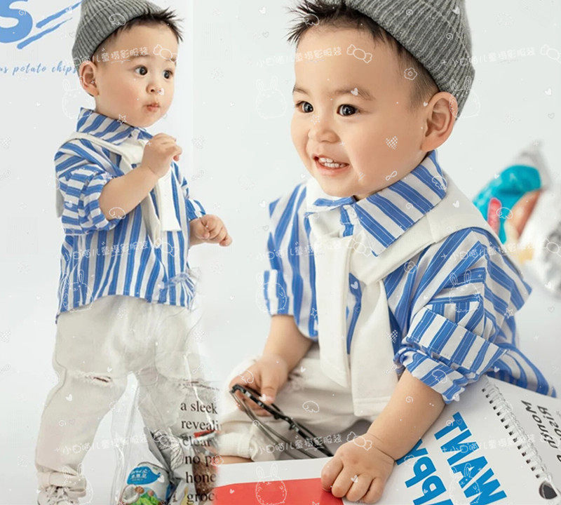 21 new children's photography exhibition personal art theme photo children's small fresh and cute style one-year-old model card