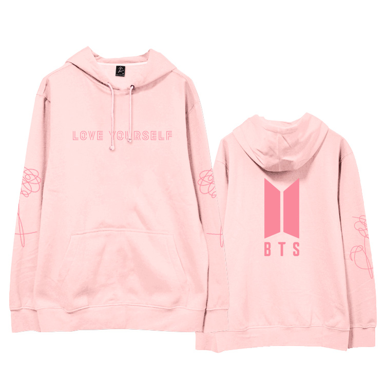 Bts tình yêu mình chống đạn nhóm thanh niên xung quanh cùng một đoạn hoodie áo len cộng với nhung mùa thu và mùa đông nam giới và phụ nữ áo lông vũ