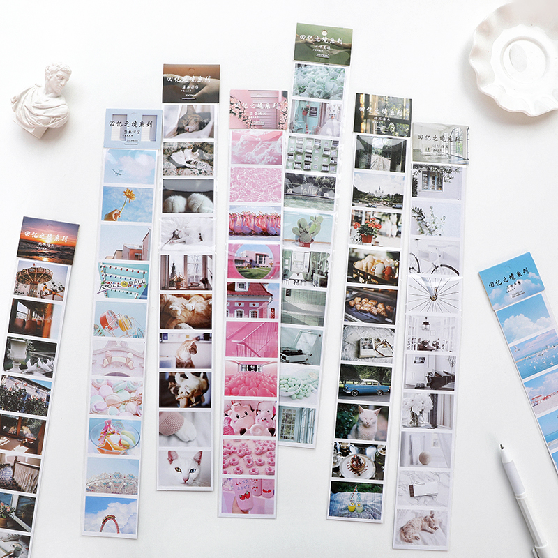 Early foam Recall State Strip Tape Split South Korea Ins Wind can write scenic Diy Decorative Handbill Stickers