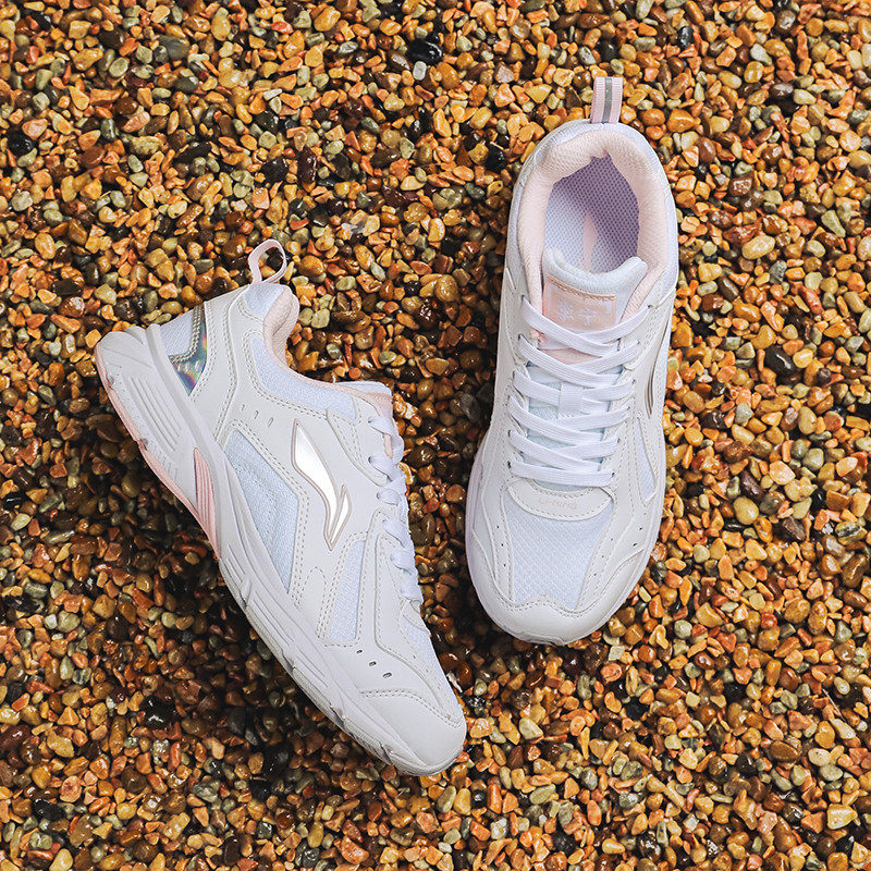 Li Ning Casual Shoes Women Shoes Winter 2022 Spring New Old Daddy Shoes Retro Shoes Sneakers Shock Absorbing Running Shoes