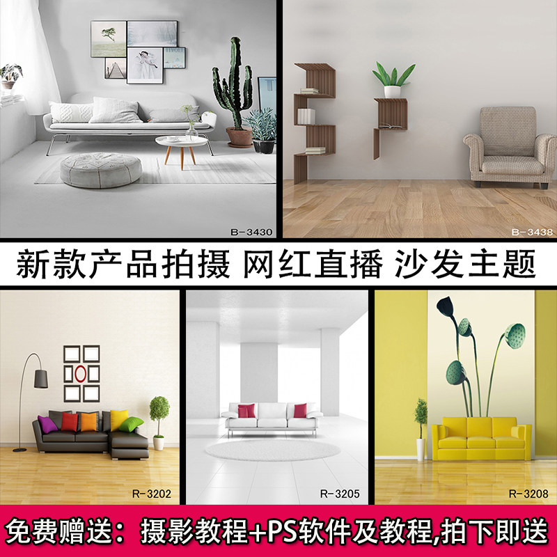 Photo studio photography background Taobao anchor live broadcast background cloth indoor home sofa children's photo clothing shooting