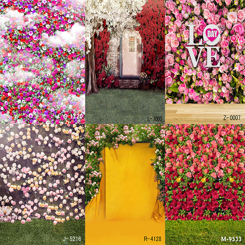 Flower Wall Themed Clothing Photo Korean version Wedding Dress Photo Gallery Background Paper Rose Flowers Children Photography Background Cloth Live