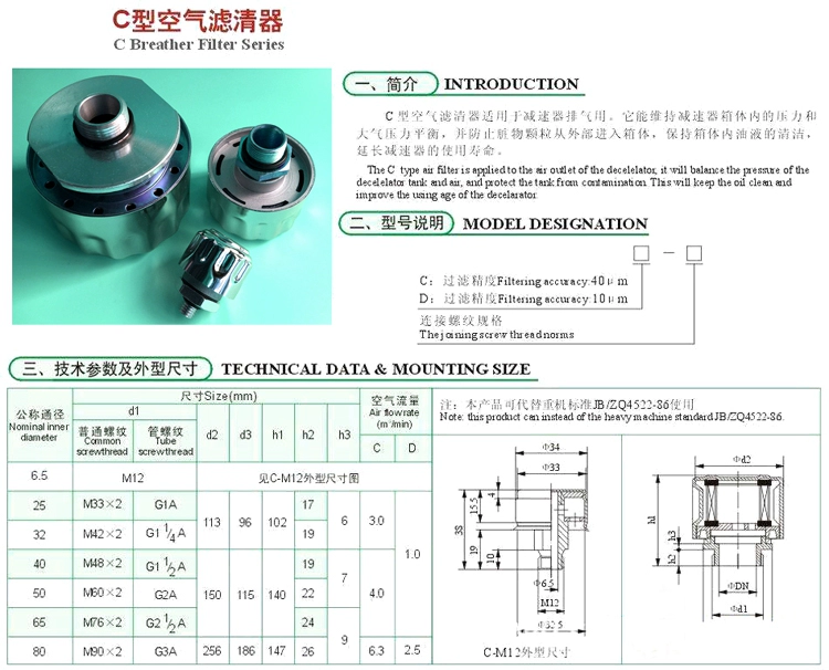 Giảm tốc nắp thoáng khí phích cắm thoáng khí C-loại bộ lọc không khí bộ lọc thủy lực nắp bình xăng hộp số van xả
